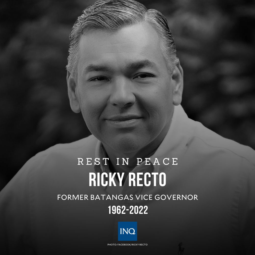 INQUIRER.net - REST IN PEACE 🙏 JUST IN: Former Batangas vice governor ...