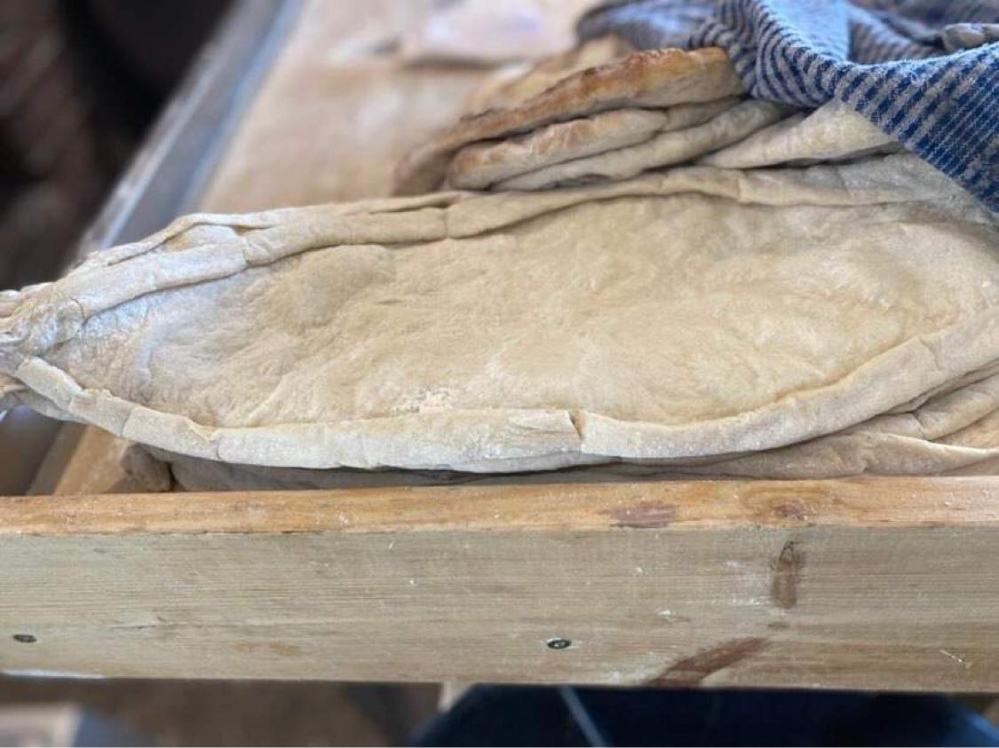 Cafe Thyme - Some freshly prepared pide bases - top with...