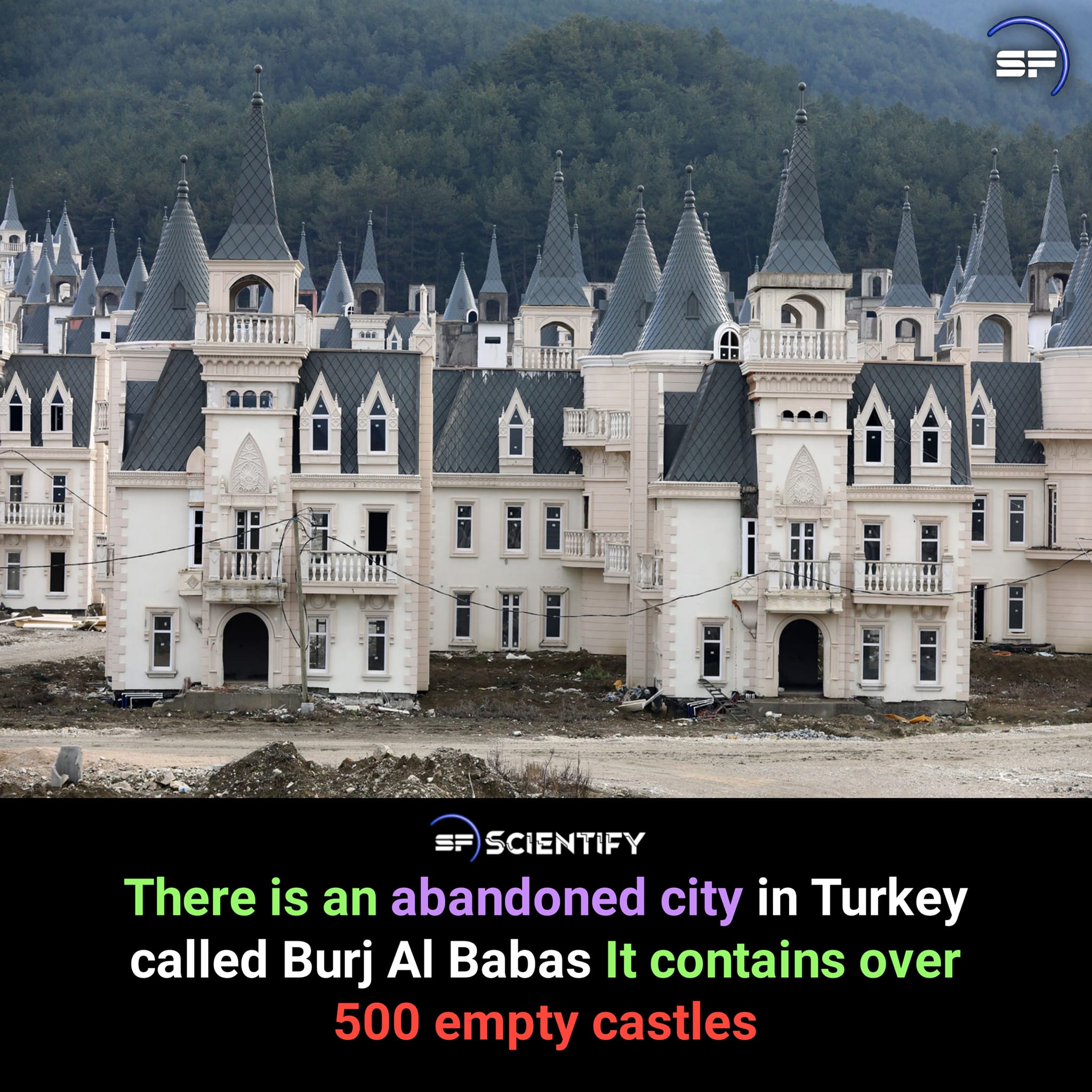 Abandoned luxury castles in Turkey's ghost town Burj Al Babas