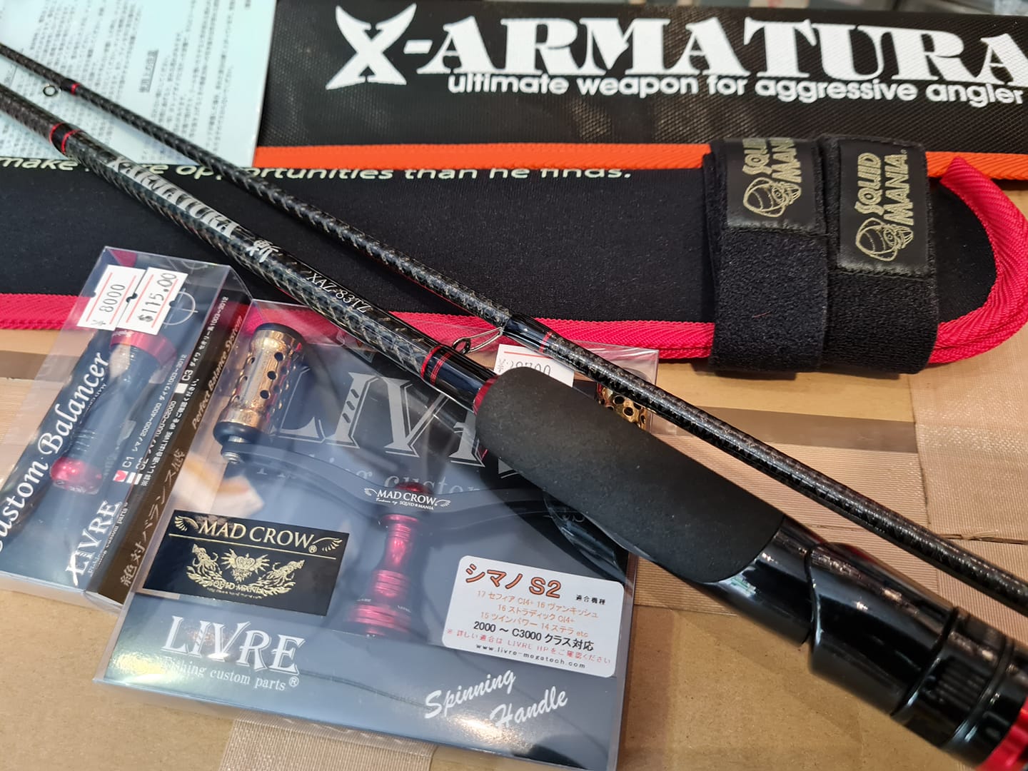 2020 SQUID MANIA X LIVRE MAD CROW 100 BLACK Edition Double Handle