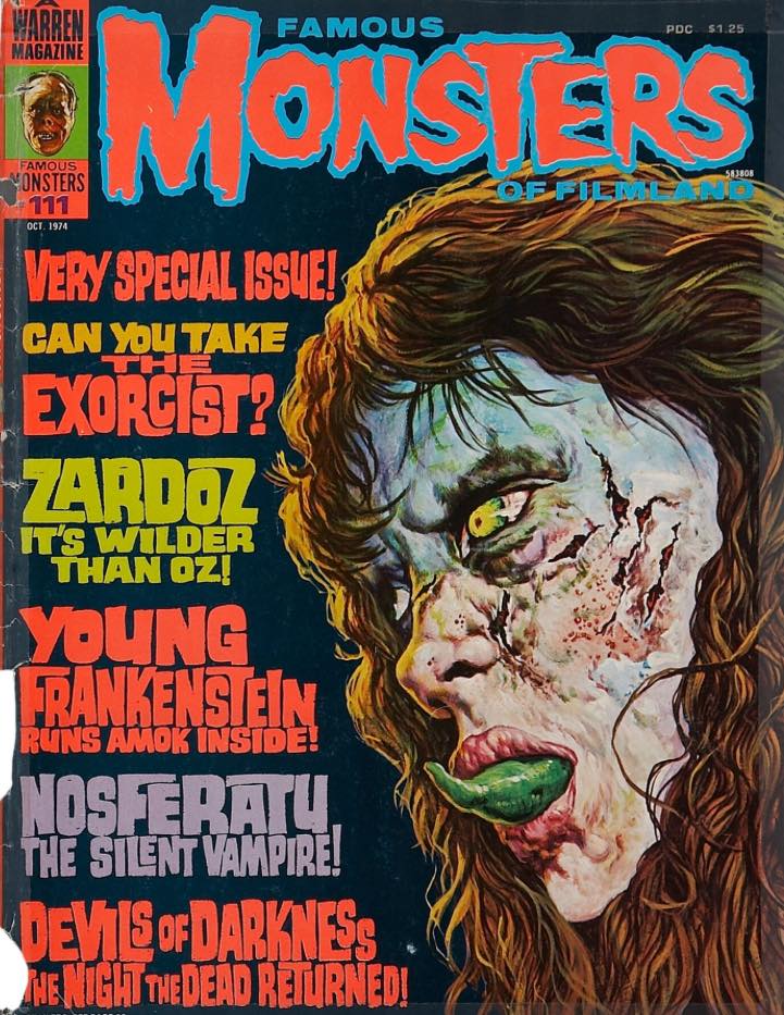 Basil Gogos' illustration for the 1974 Famous Monsters issue