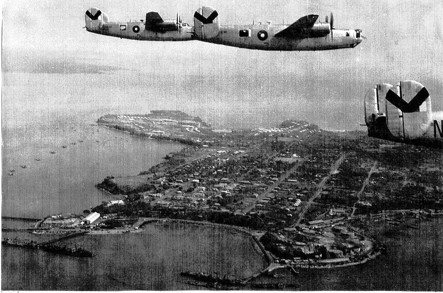 Historical - B24 Liberators of 23rd Squadron RAAF over Darwin in 1945 ...