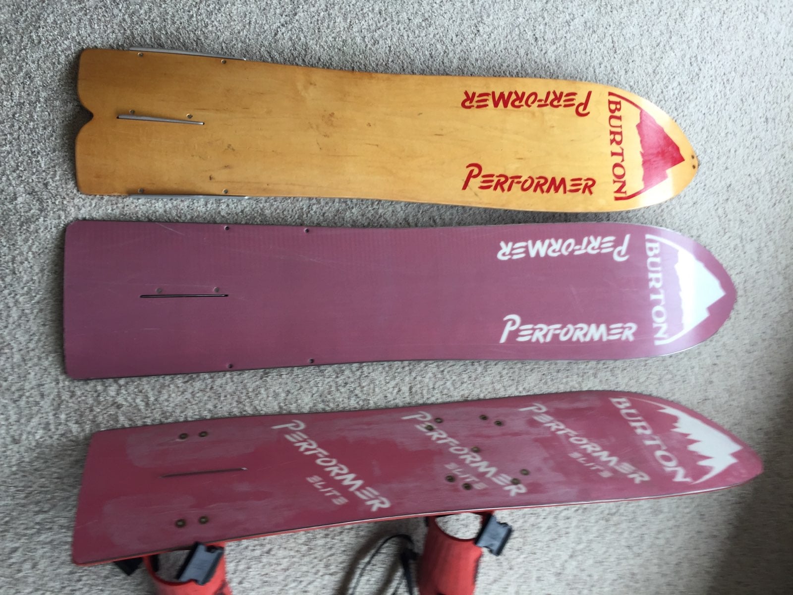 Original Burton Performer Elite 150 from 1986. Classic split-tail 