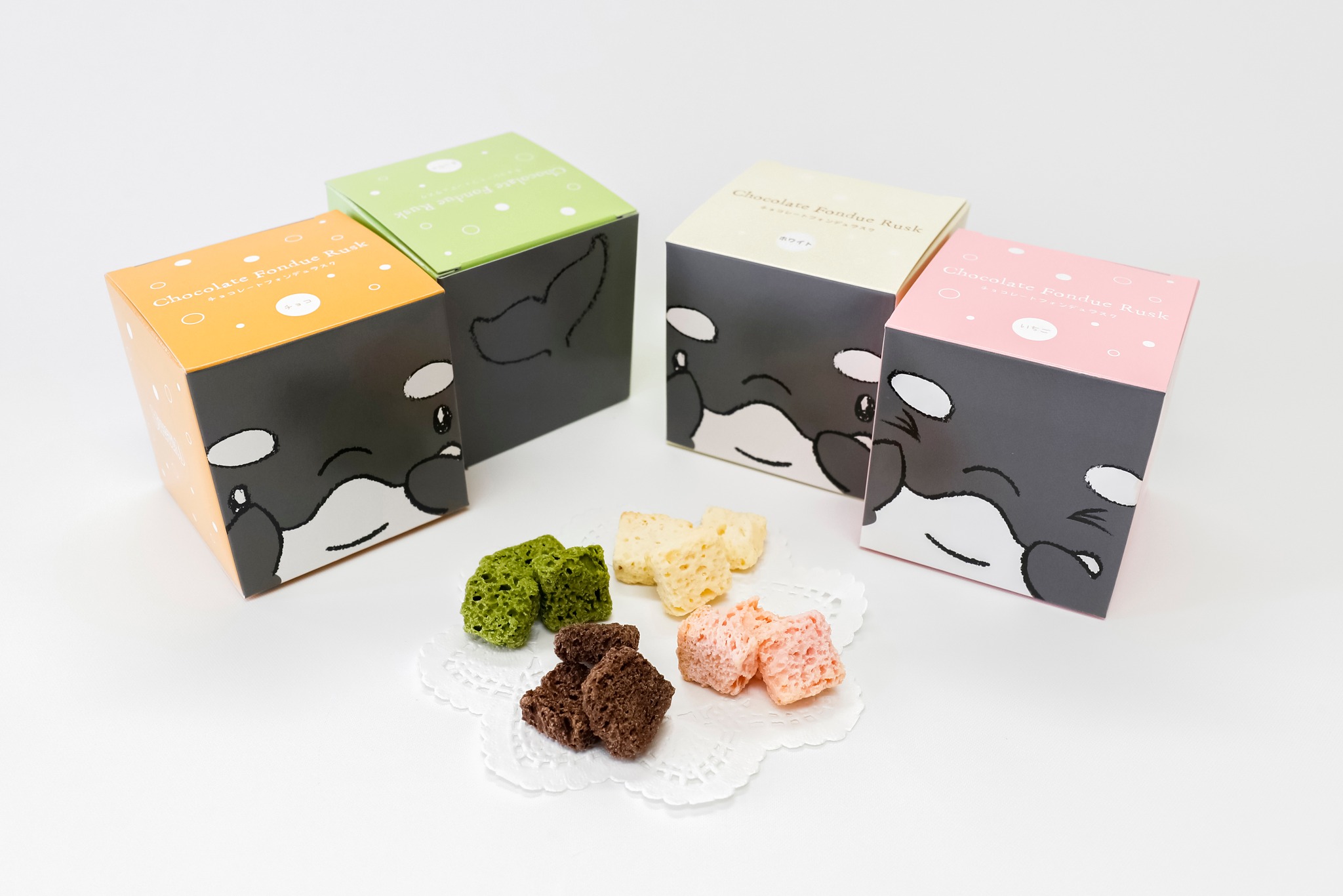 パッケージにきゅん！フォンデュラスク> シャチデザインの箱がとっても