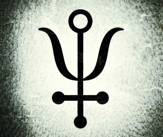 Loren - Alchemical symbol for antimony, lupus metallorum (the grey wolf ...