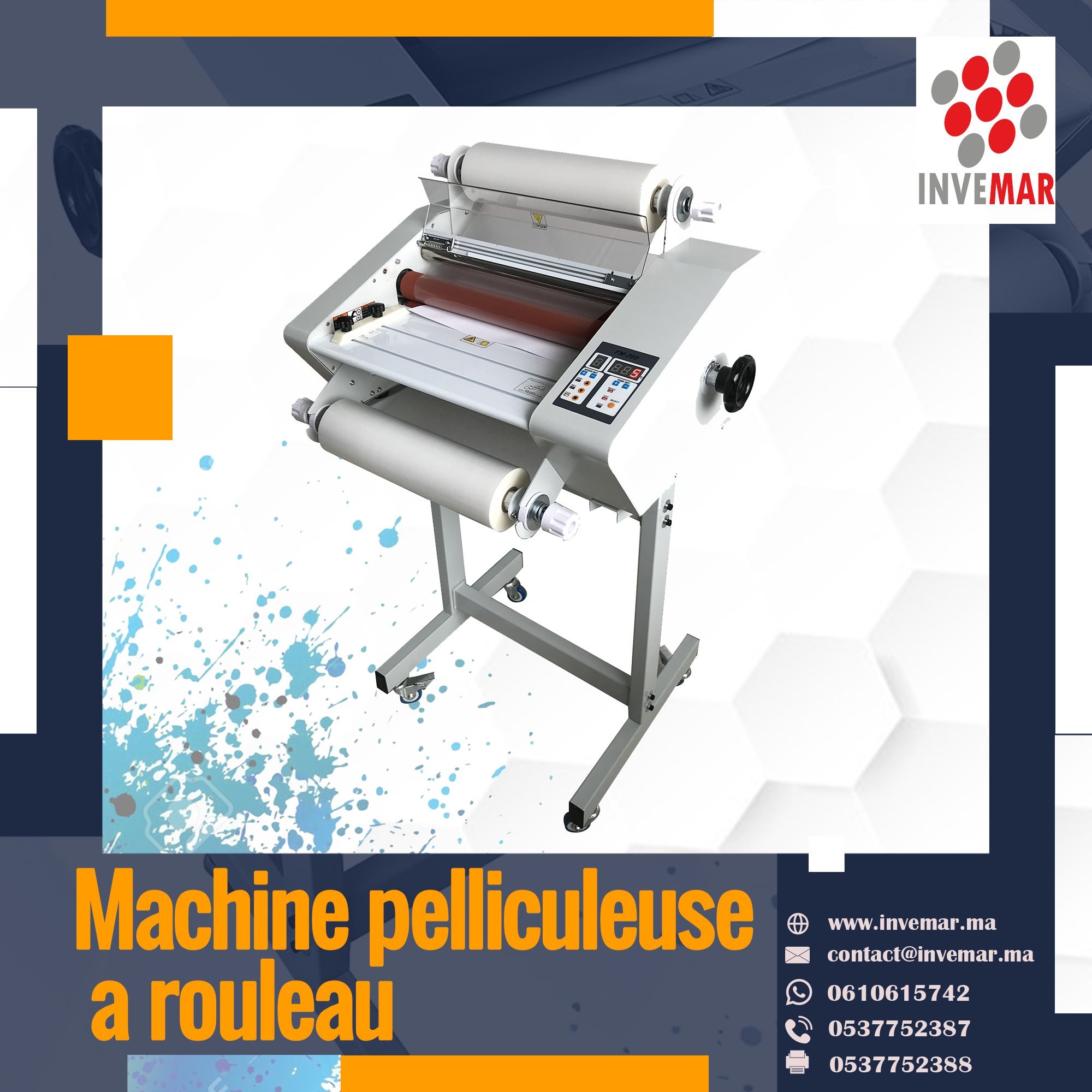 invemar - Pelliculeuse automatique a rouleau double faces ☎️ 𝟬𝟲𝟭𝟬𝟲𝟭𝟱𝟳𝟰𝟮 ...
