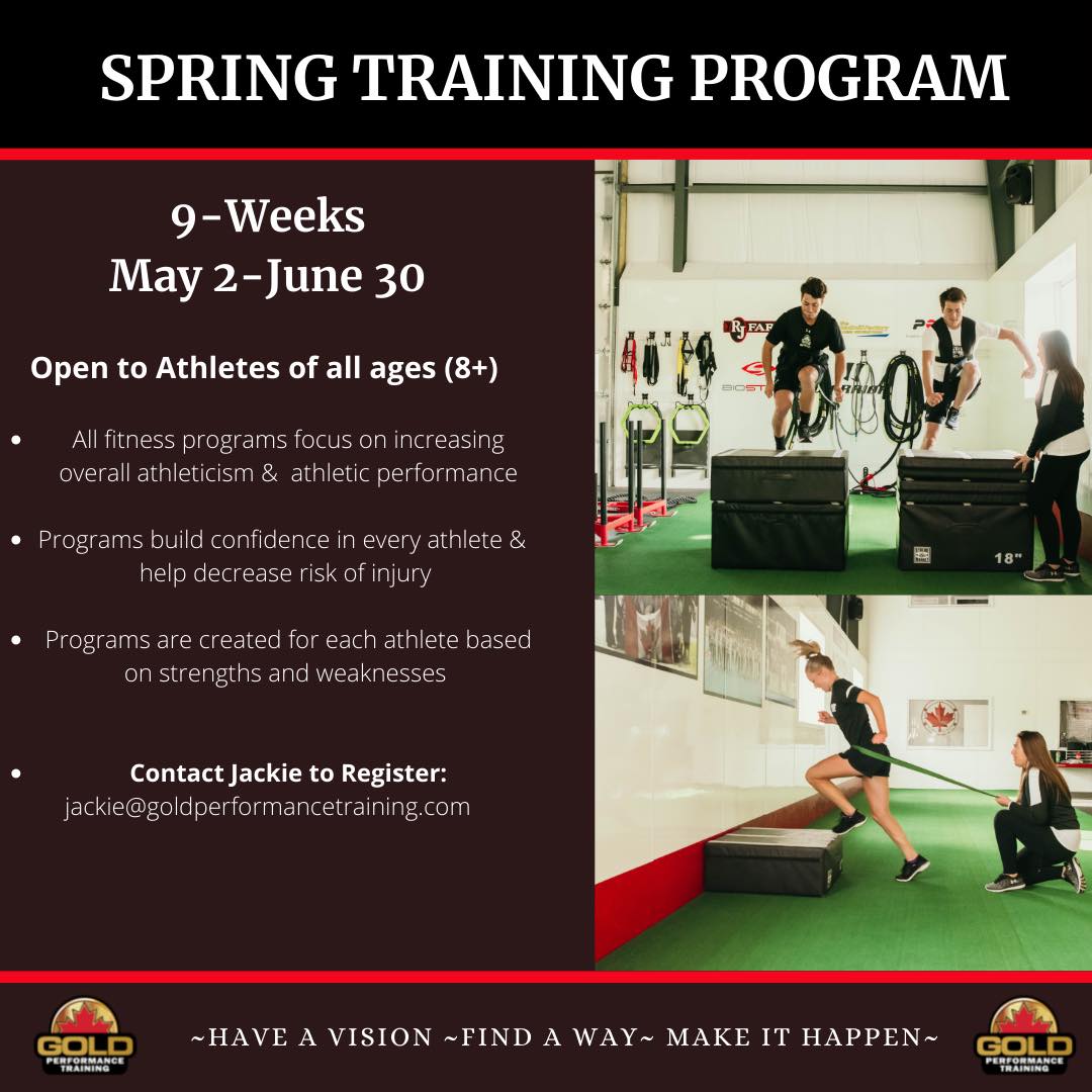 Spring and Summer Programs are... - GOLD Performance Training
