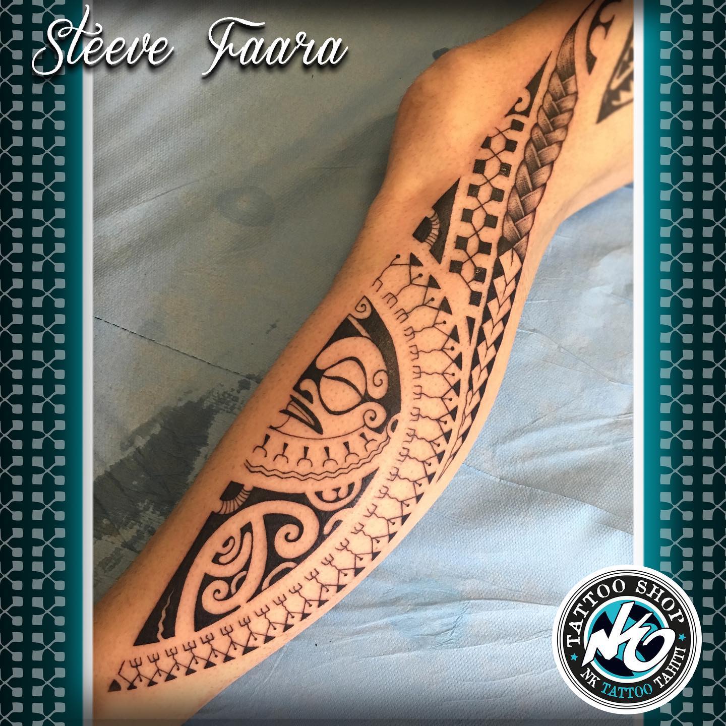 Polynesien Cuisse Tatouage Jambe Femme