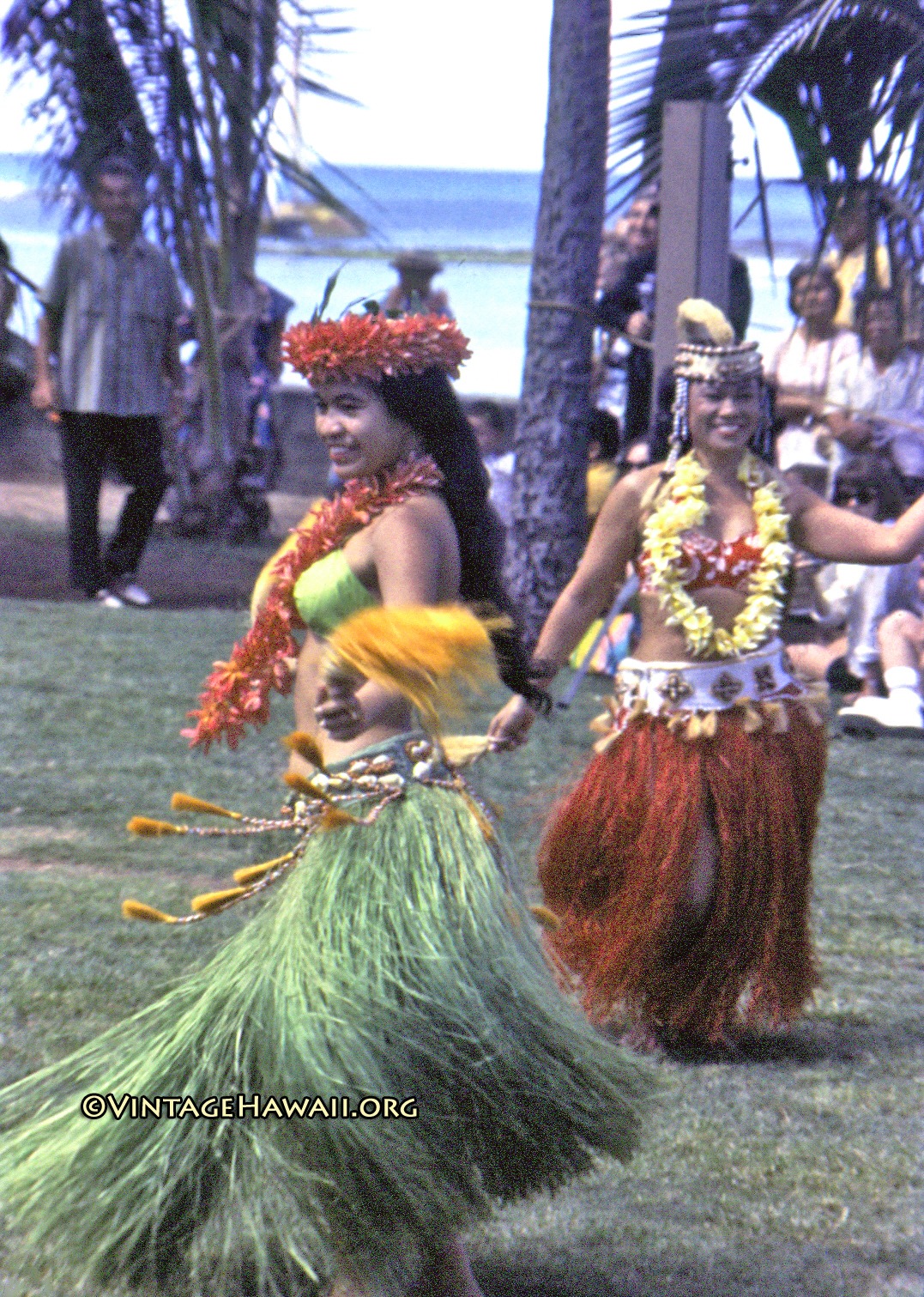 Vintage 1970s: The Kodak Hula Show, on the beach at Waikiki, on