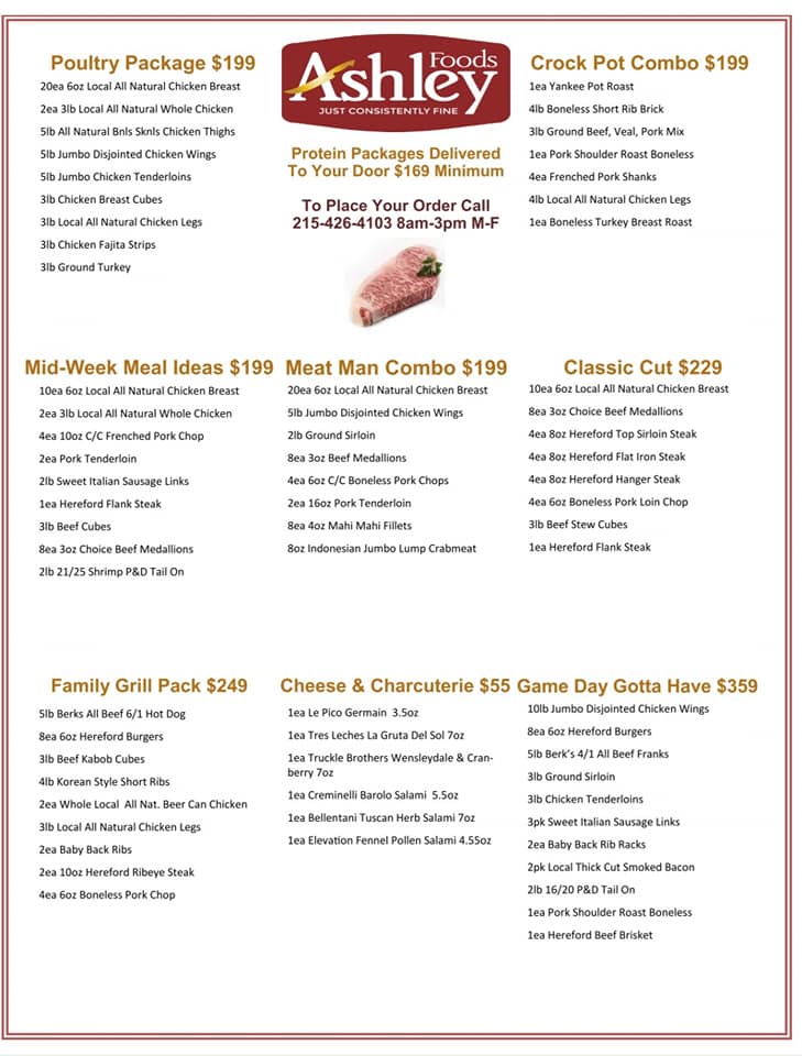 Ashley Foods - Home Delivery Menu 3/27 - 4/2 As we look... | Facebook