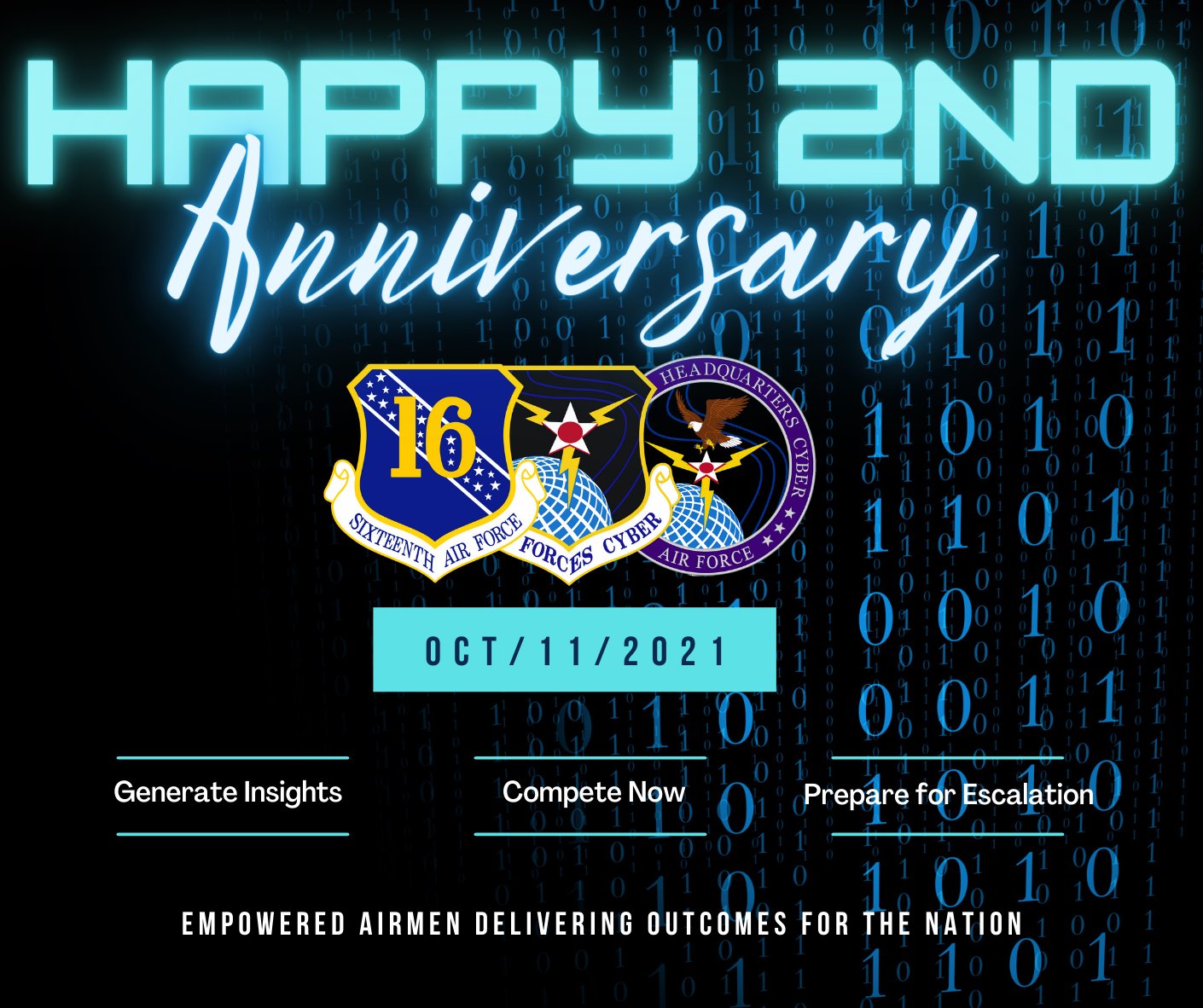 Today we celebrate... - Sixteenth Air Force/Air Forces Cyber | Facebook