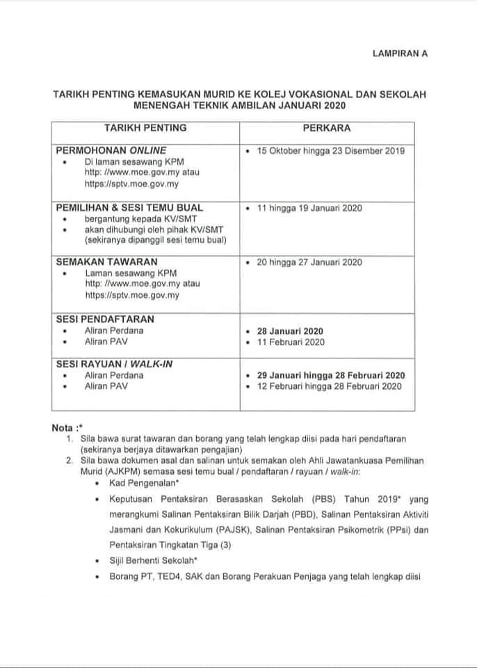 PERMOHONAN ONLINE KEMASUKAN... - Teknologi Elektronik KVSR | Facebook