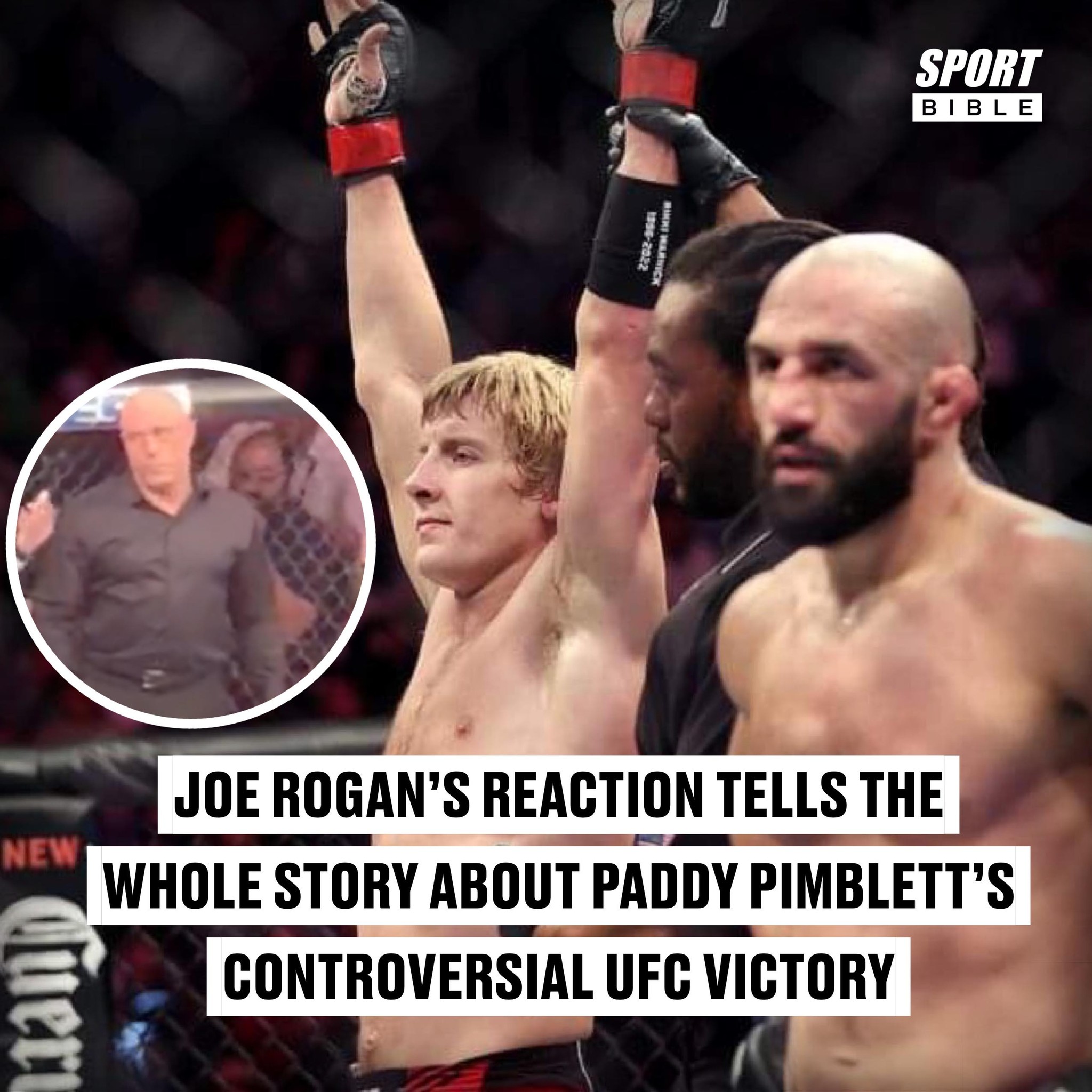 SPORTbible - Footage of Joe Rogan's reaction to the result... | Facebook