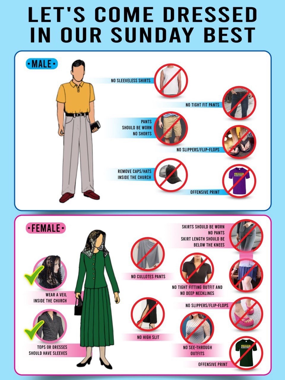 Our - We would like to remind everyone of this simple rule of modesty ...