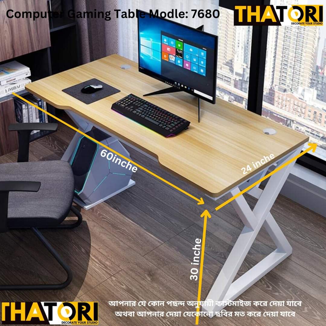 Thatori - Brand: Thatori Model: X Design Computer Table. Dimensions ...