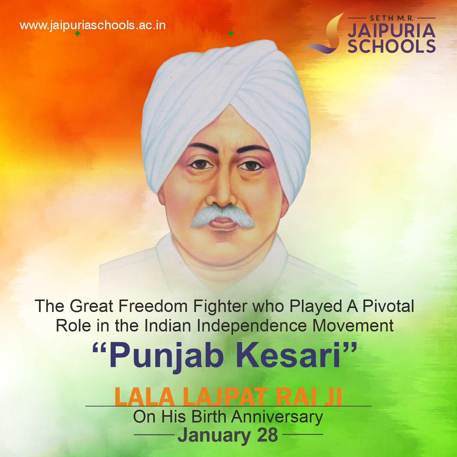 Remembering the great freedom fighter Lala Lajpat Rai, also popularly ...