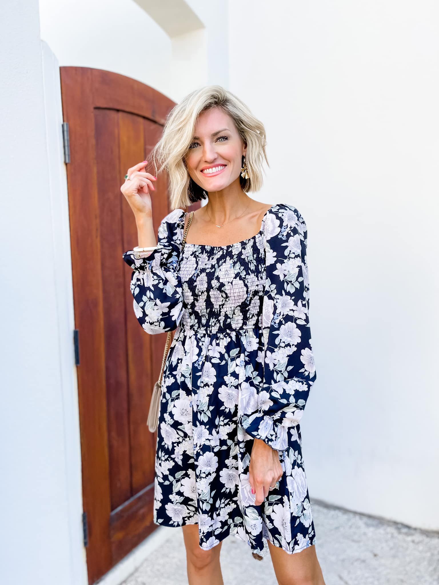 amazon floral midi dress The cutest from…you guessed it, Amazon! I love the smocking across the chest and the black base color! Such a great dress for date night at the beach or Summer Travel Anyuta Couture Luxury Maternity printed and embroidered by Color:Blue Verdure on White