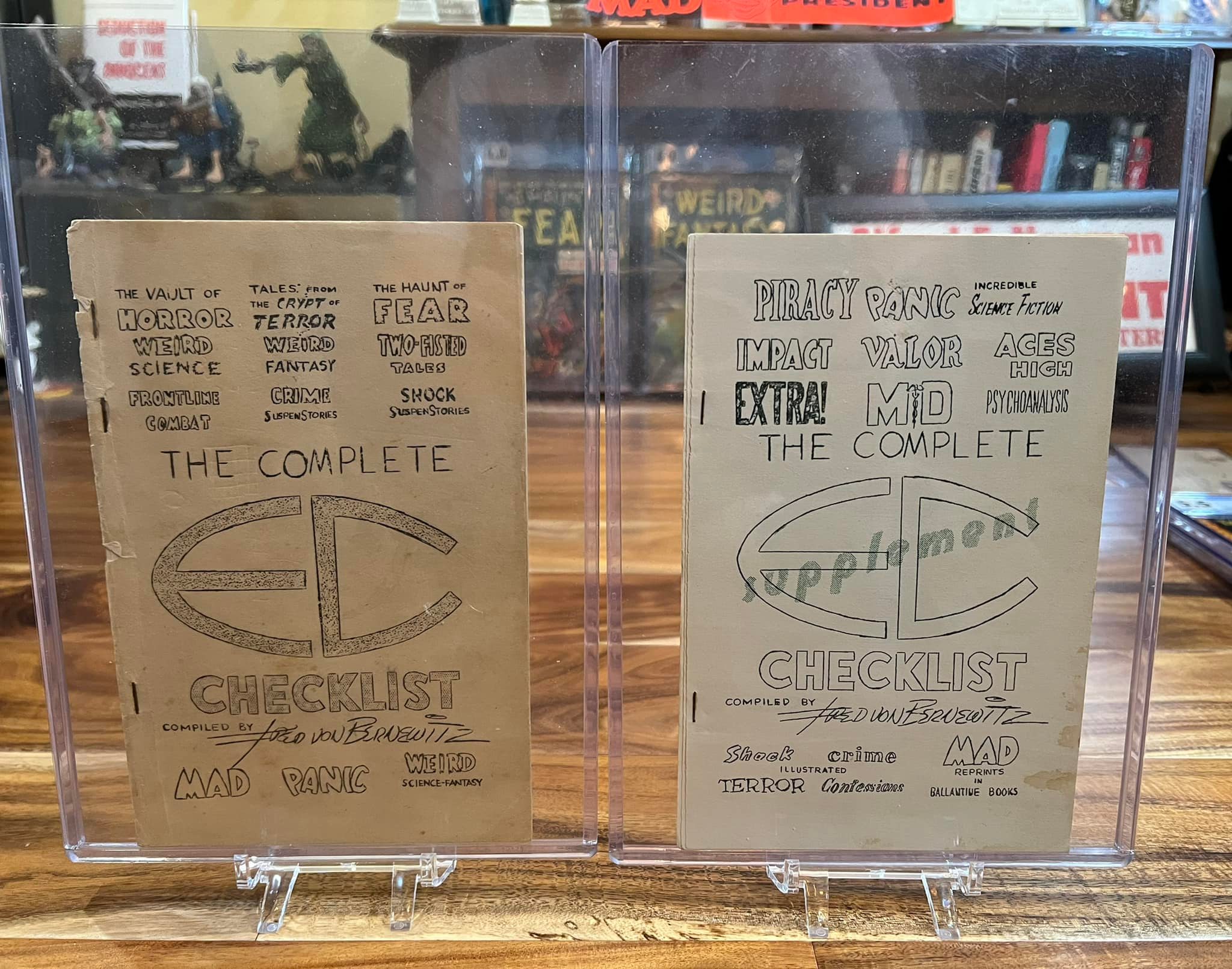 Vintage EC titles pocket checklist