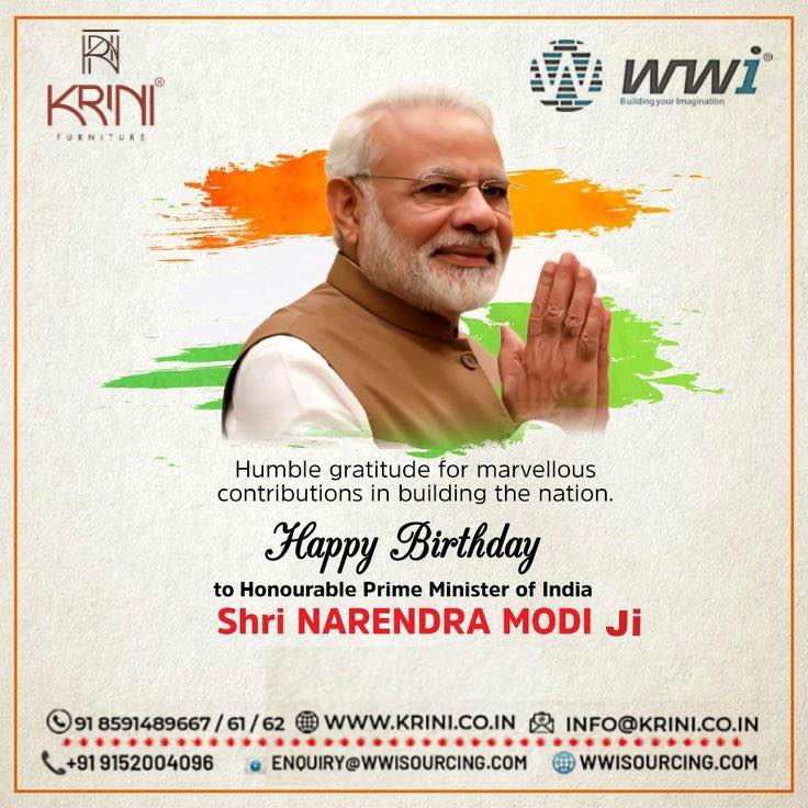 Happy Birthday to Hon’ble Prime Minister of India 🇮🇳 Shri Narendra Modi ...