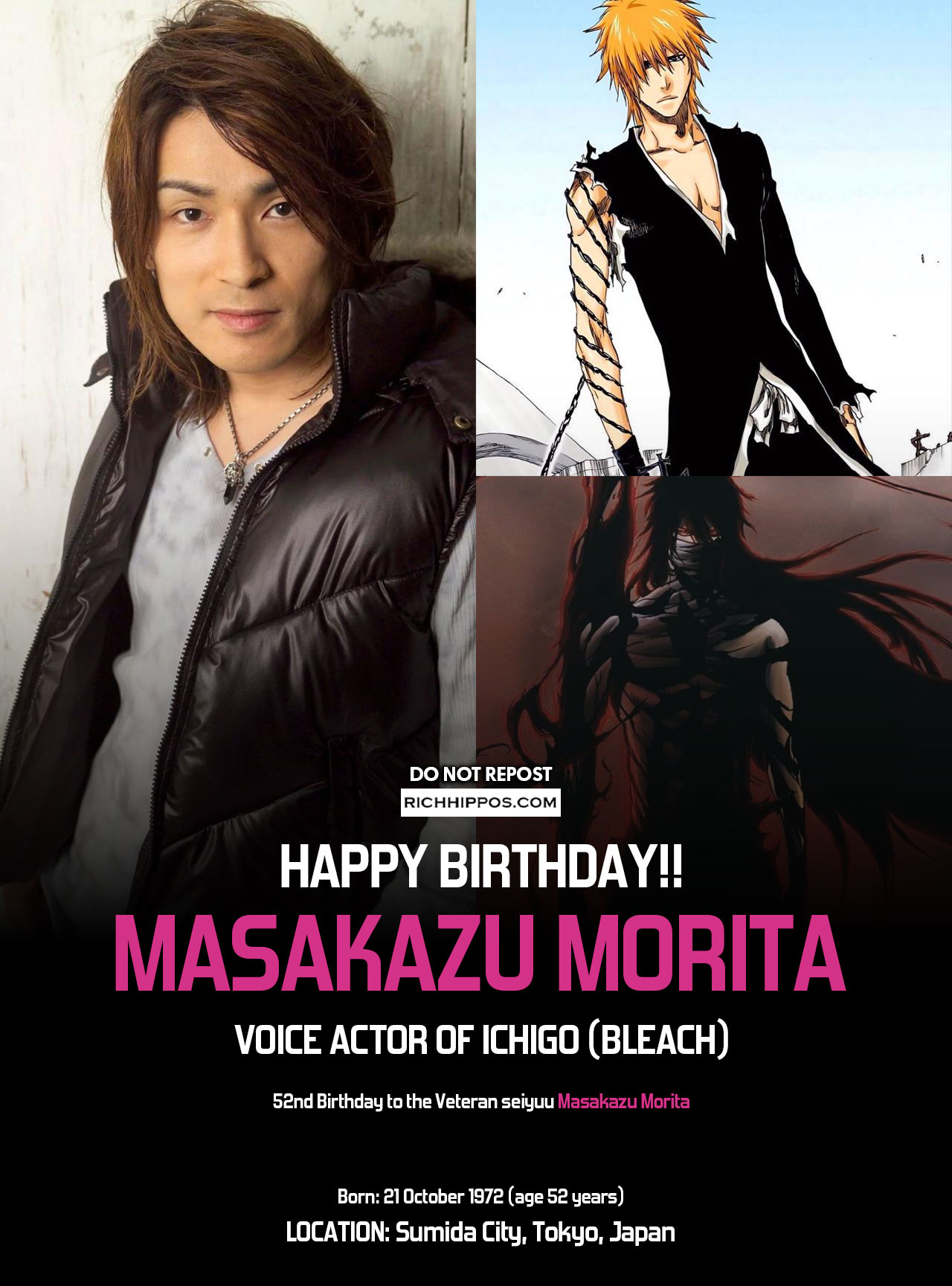 Happy 52nd birthday to the veteran voice actor, Masakazu Morita! 🥳