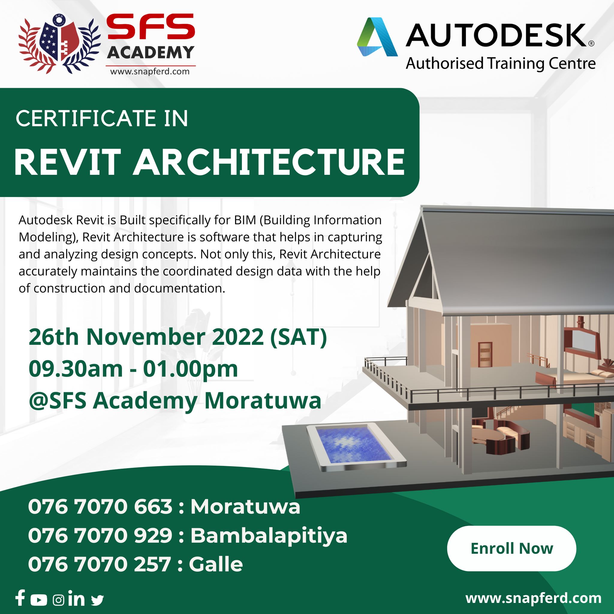 SFS Academy - REVIT ARCHITECTURE -NOVEMBER INTAKE Are You...
