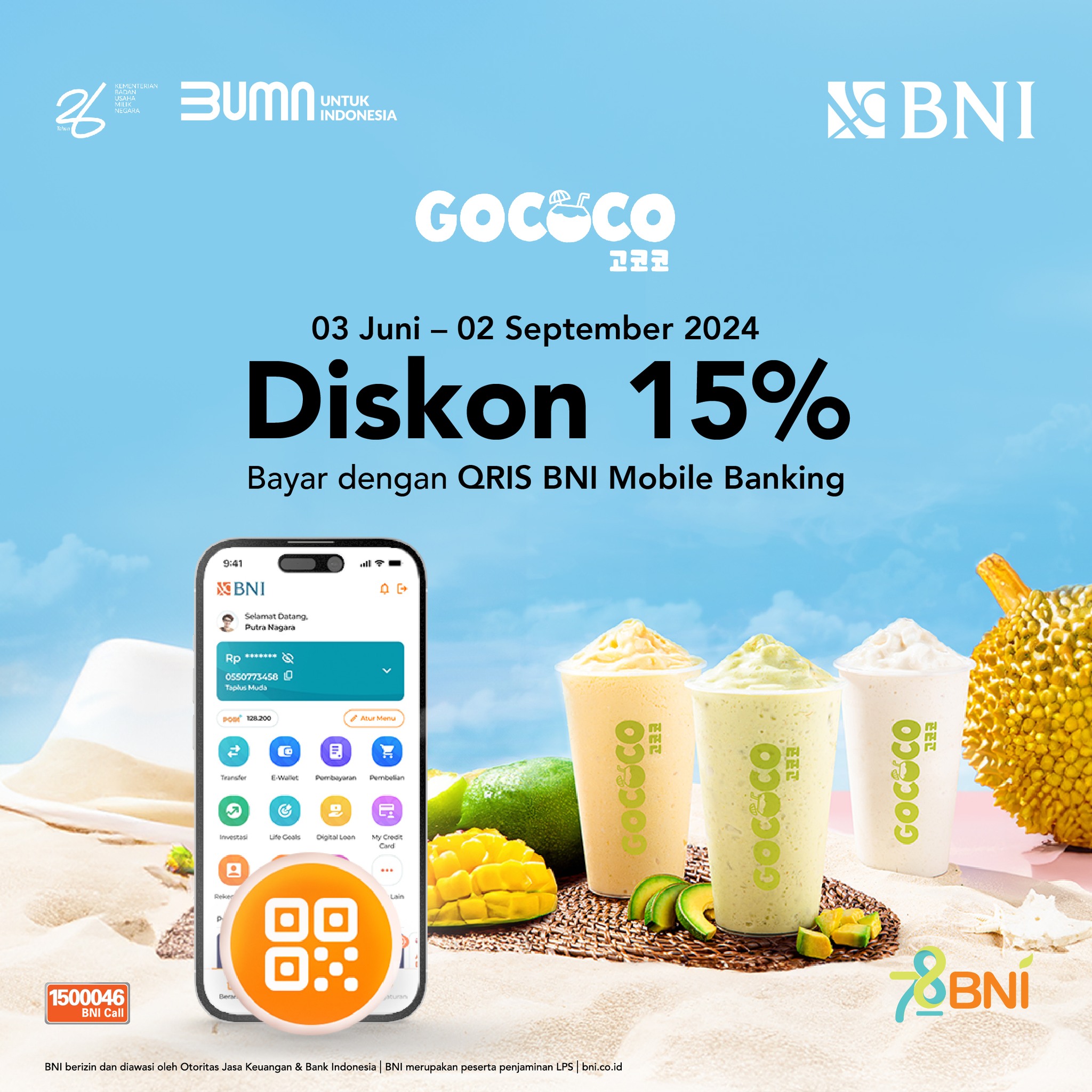BNI - Spesial QRIS BNI Mobile Banking‼️ Dapatkan Diskon 15% dengan ...