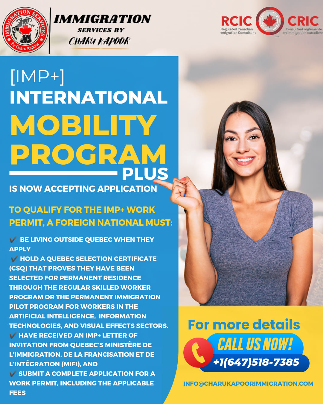 With the new IMP+... - Immigration services by charu kapoor | Facebook