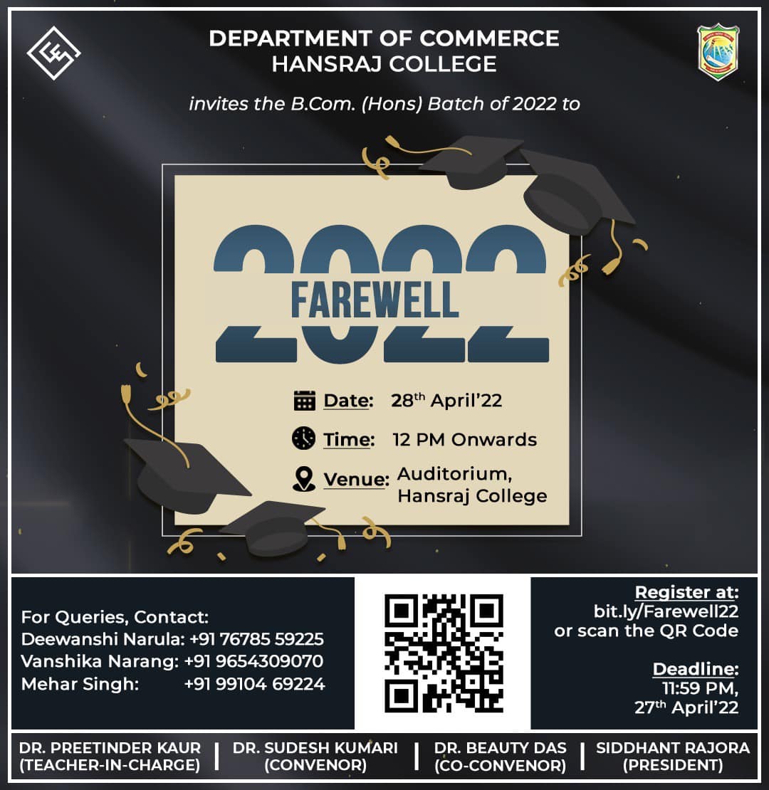 The Commerce Society, Hansraj College - Greetings from the Department ...
