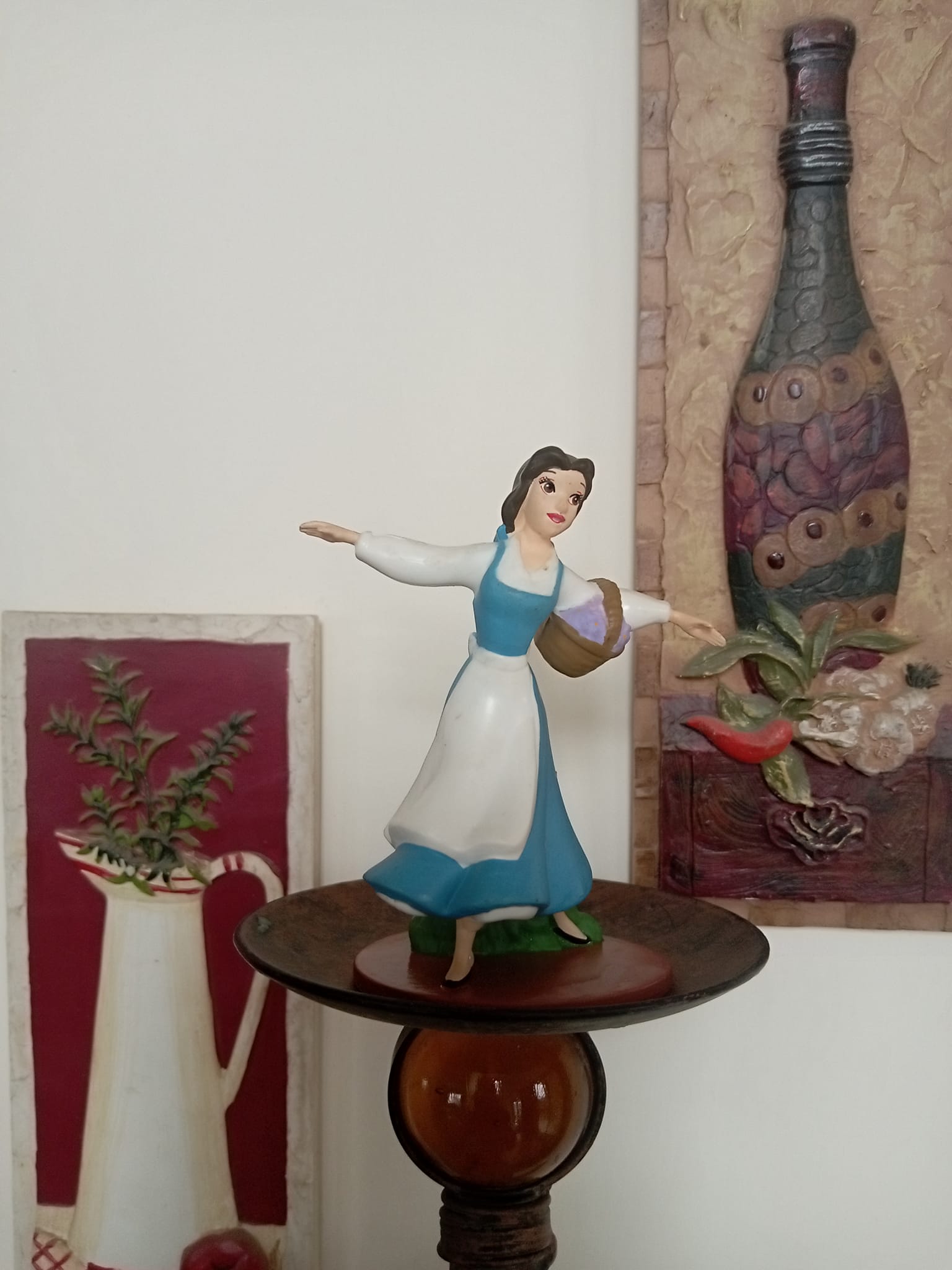 belle blue dress ornament Beautiful Precious Moments Disney Showcase Collection figurine featuring from Beauty and the Beast. Item Details: Precious Moments #104407 