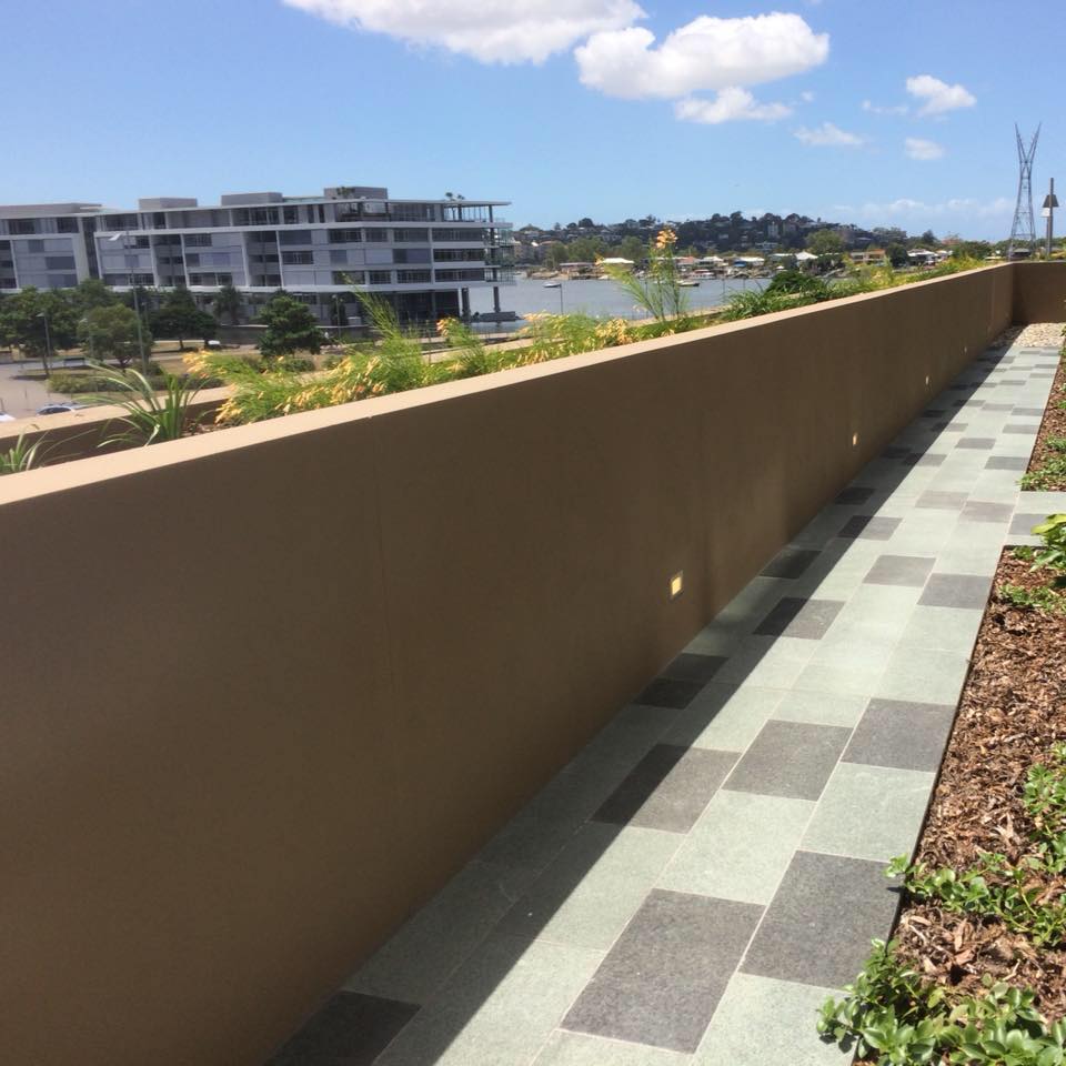 A nice finish to a retaining wall we did - Ancoat Rendering