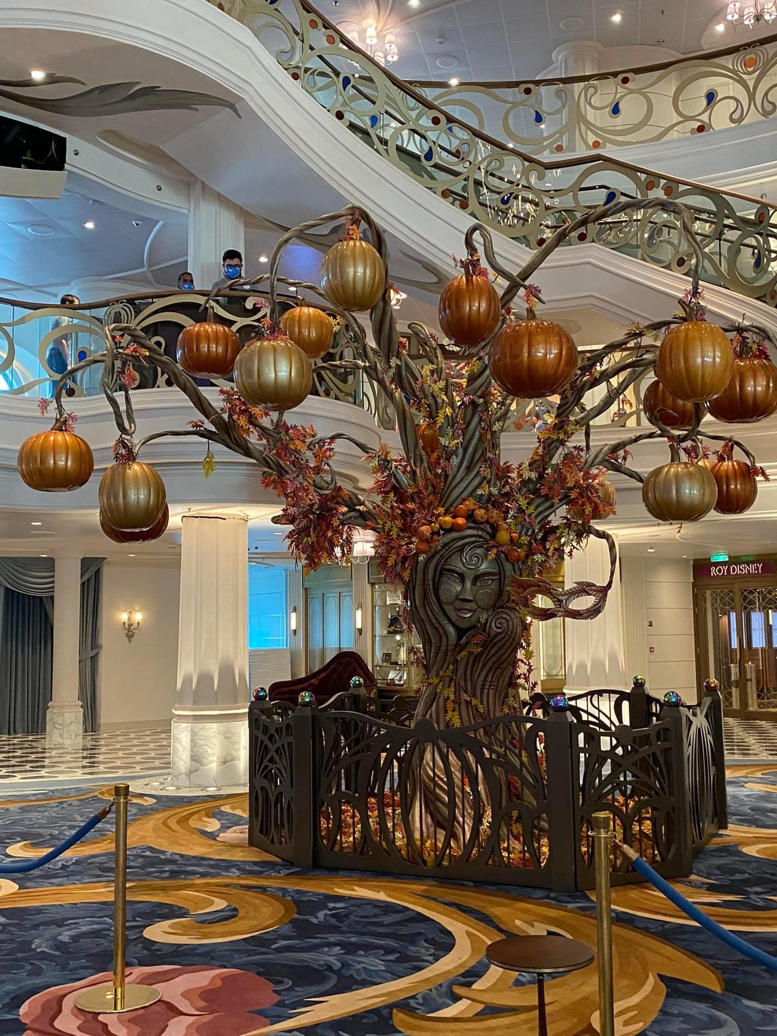 The Halloween tree is setup on the Disney Wish! This is the first ...