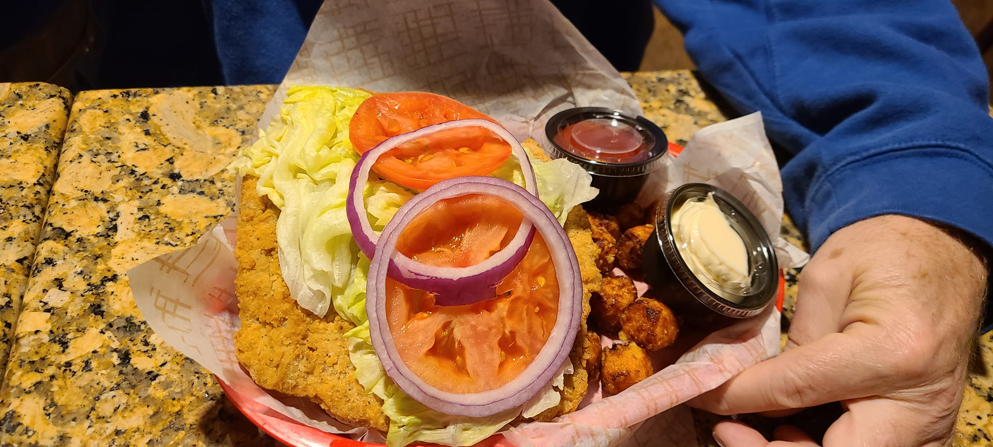 Greencastle Indiana pork tenderloin sandwich review