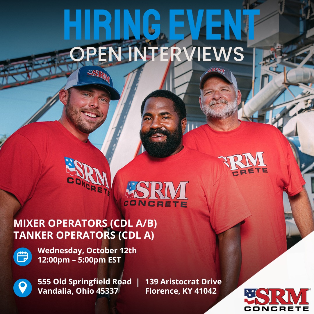 SRM Concrete - We're hosting hiring events at two of our... | Facebook
