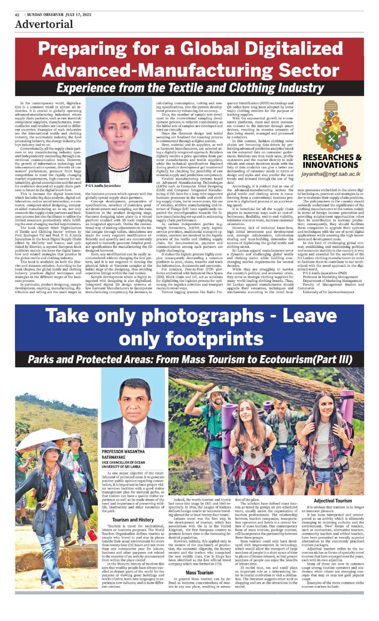 We are glad to present the Research Column published by the Faculty of ...