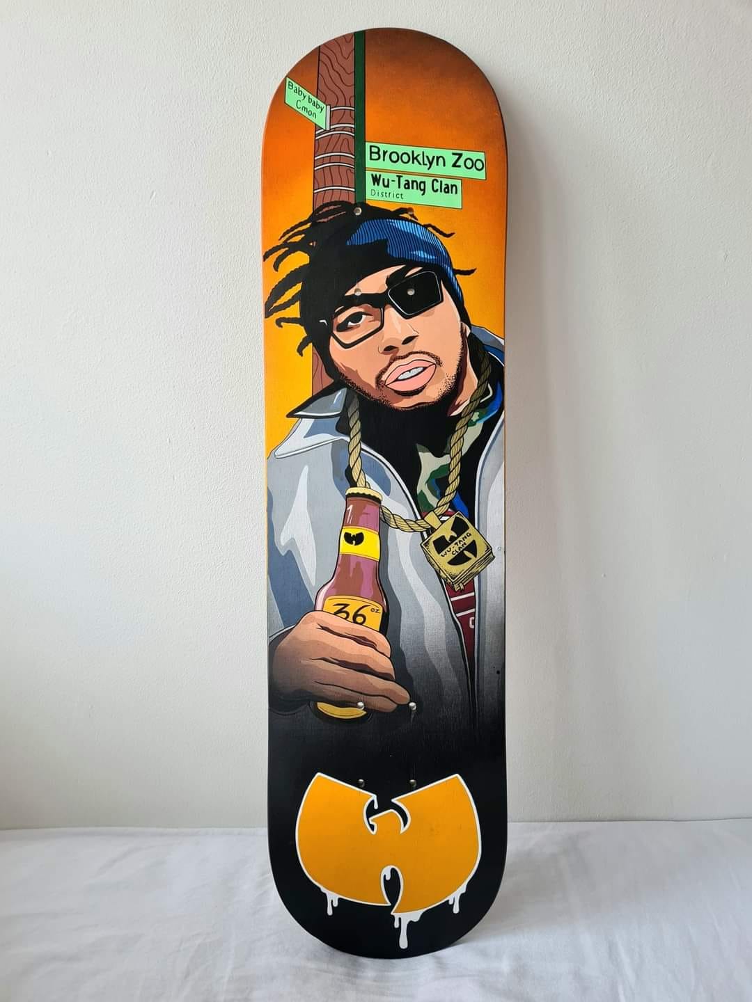 Wu-Tang Clan's ODB skateboard deck design