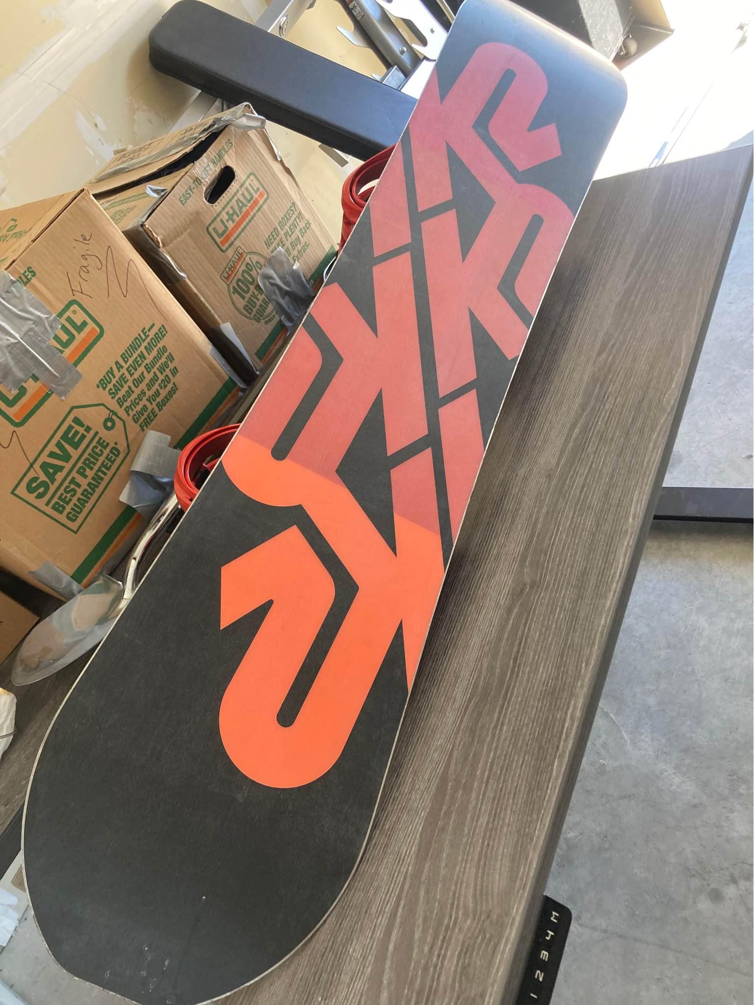 Used) K2 bottle rocket 56 snowboard complete with Burton Mission 