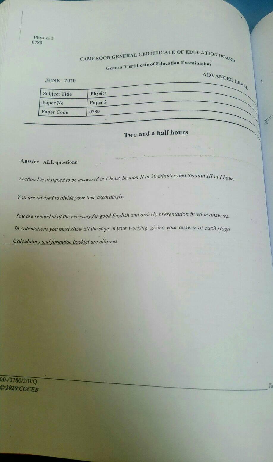 Gce O And A Level Papers Posts Facebook
