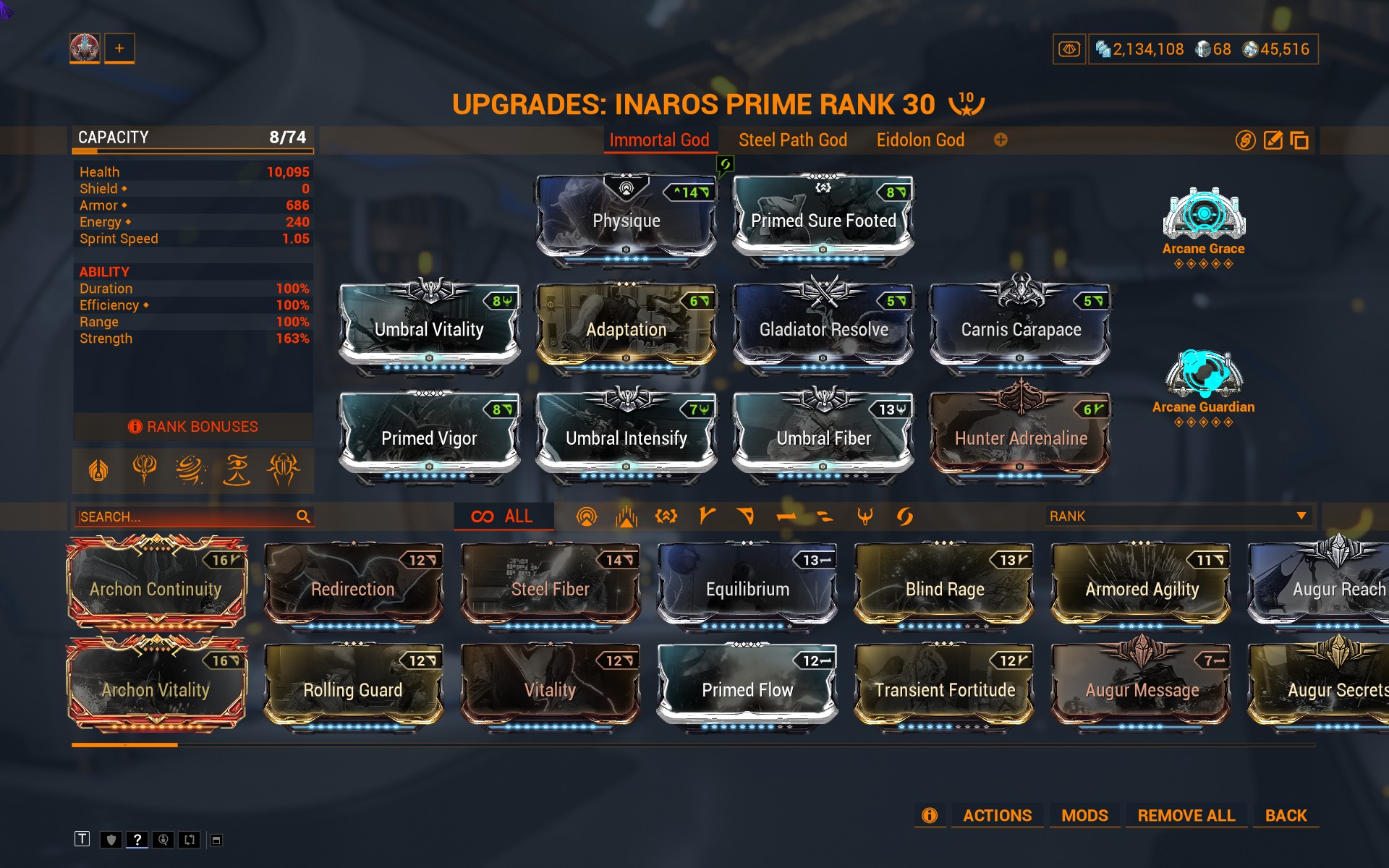 Warframe All Systems Community | Hello,here is my Inaros Prime build ...