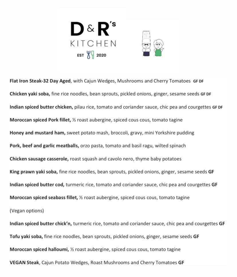 D&Rs kitchen - 💥NEW MENU💥 ☝️this menu is available for... | Facebook