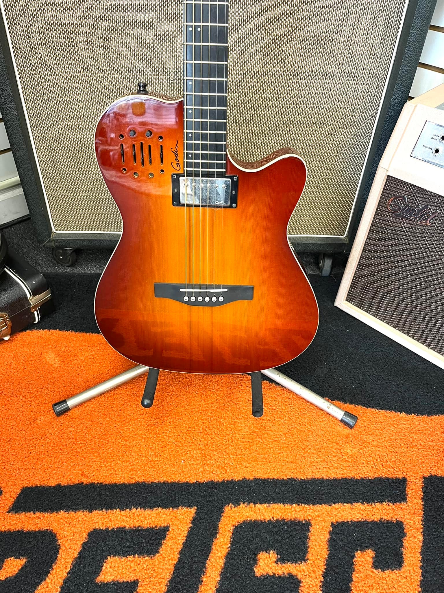 For sale. Godin A6 Ultra in great shape with Godin case and gig