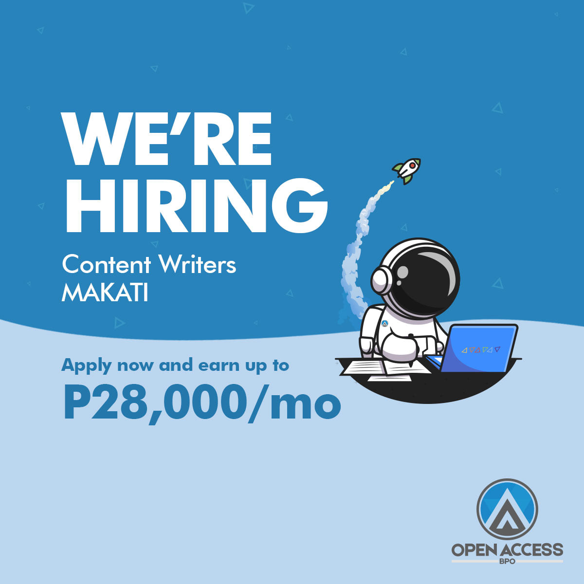 Open - #NowHiring: Content Writer | P23,000-P28,000 /month Apply now ...