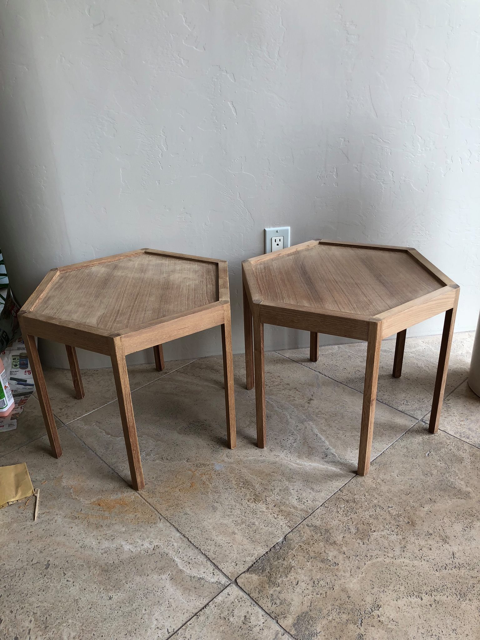 Encore Modern - Artex teak hexoganal stacking tables. Made...