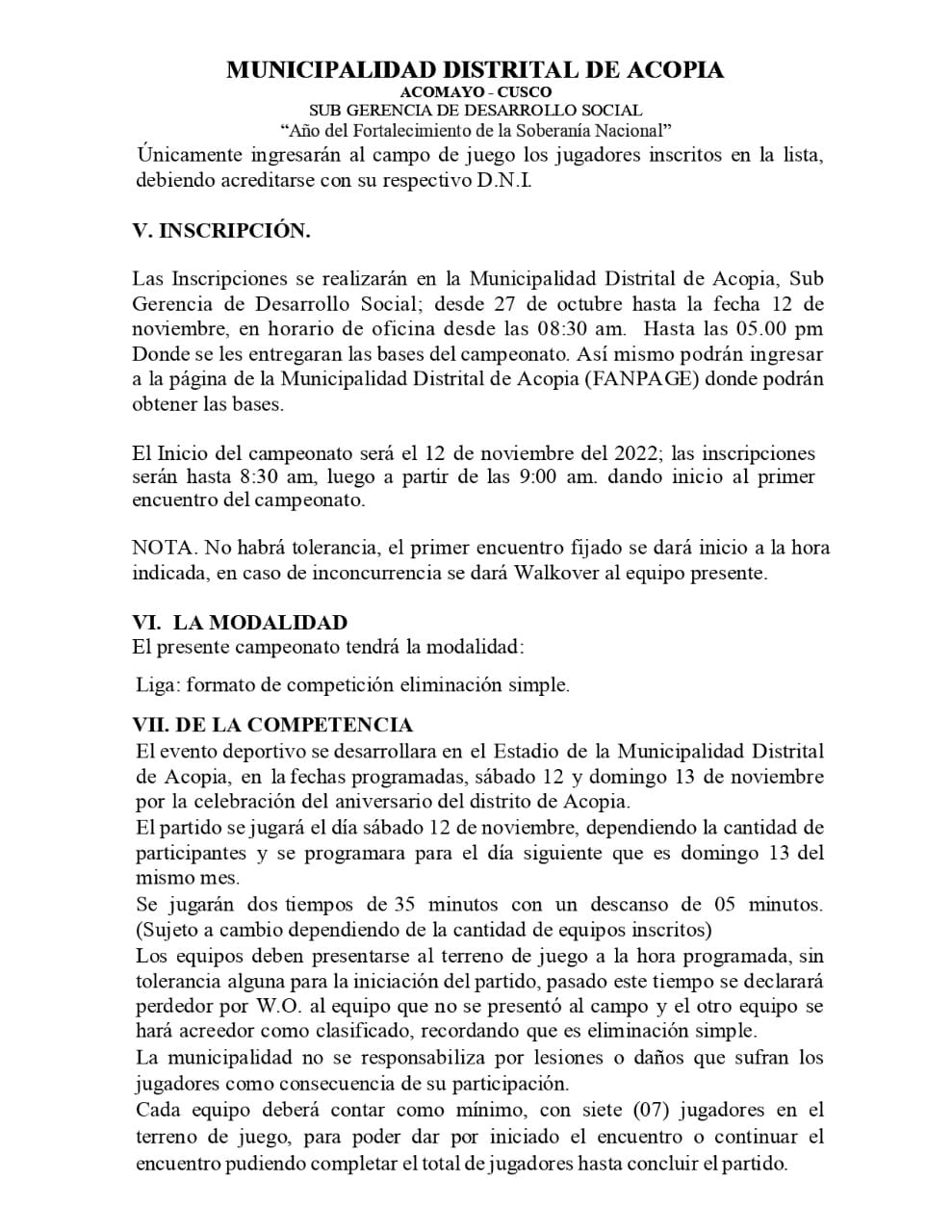 Municipalidad Distrital de Acopia | Acopía