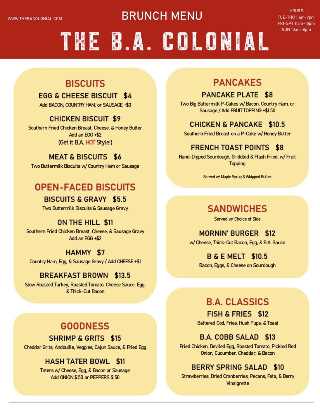 People asked for it and we agreed.... - The B.A. Colonial
