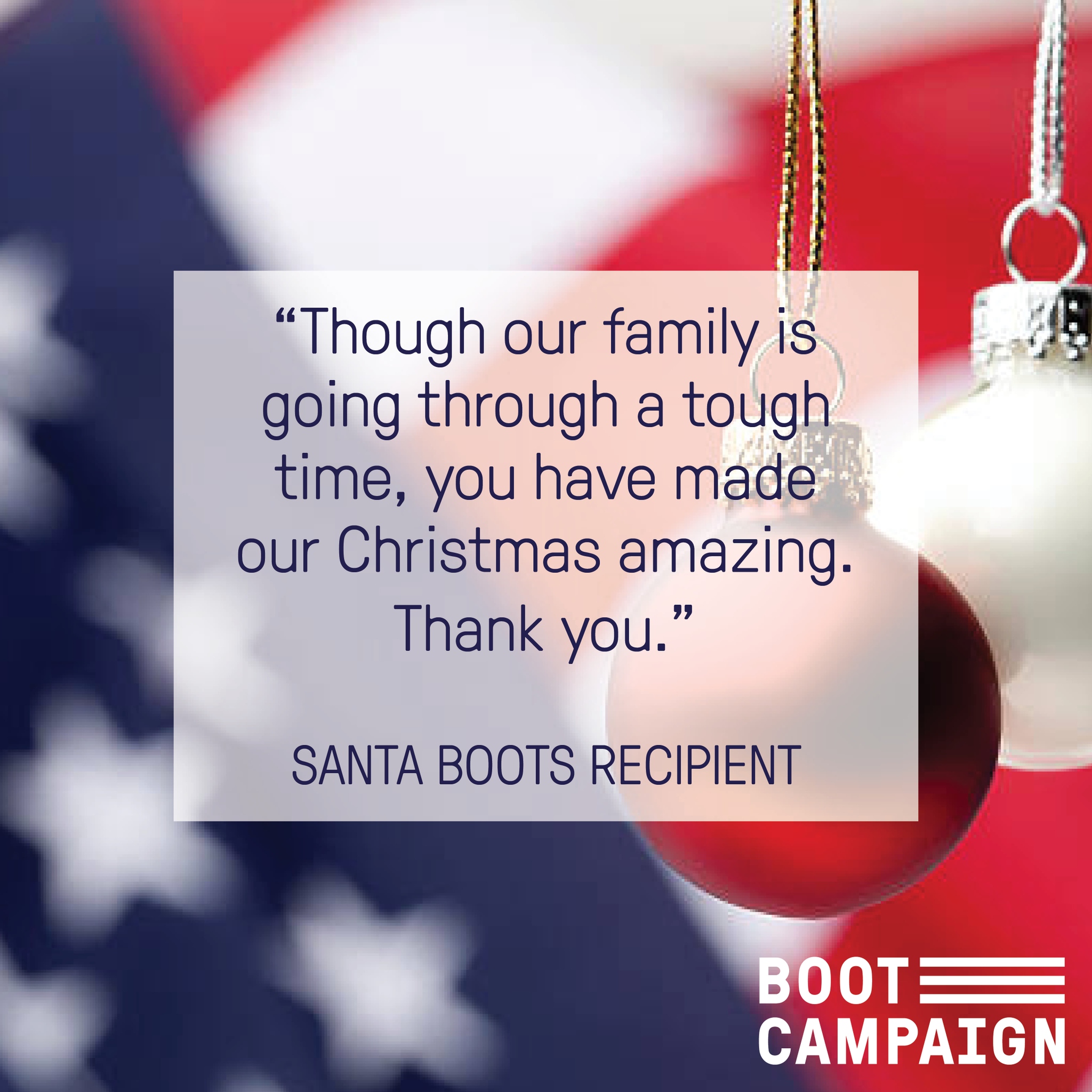Boot Campaign - It is an honor to serve veteran and...
