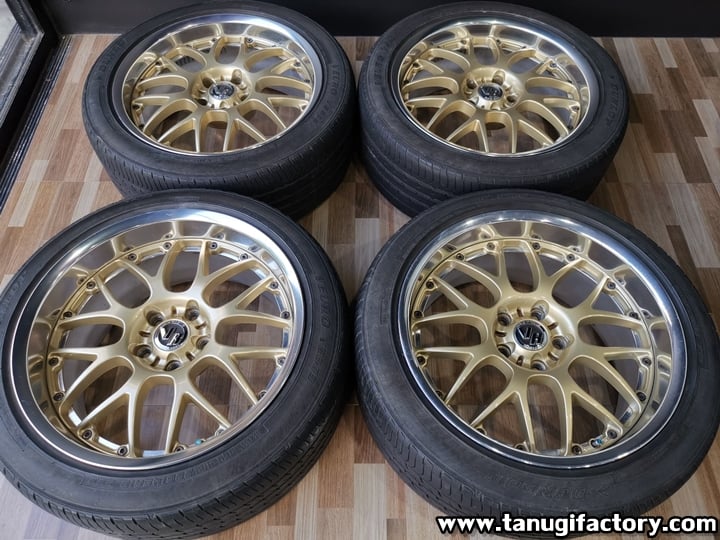ล้อ Rays[Volk] SF-Winning สีทอง ขอบ 18 5รู114.3 หน้า 8 ออฟ 22 หลัง 9 ...
