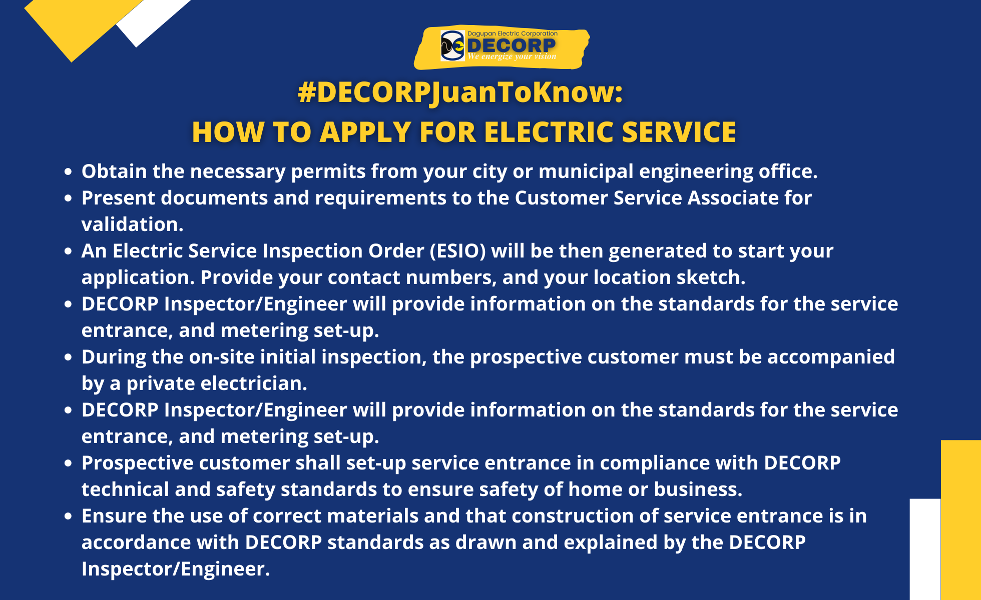 DECORP - Dagupan... - DECORP - Dagupan Electric Corporation