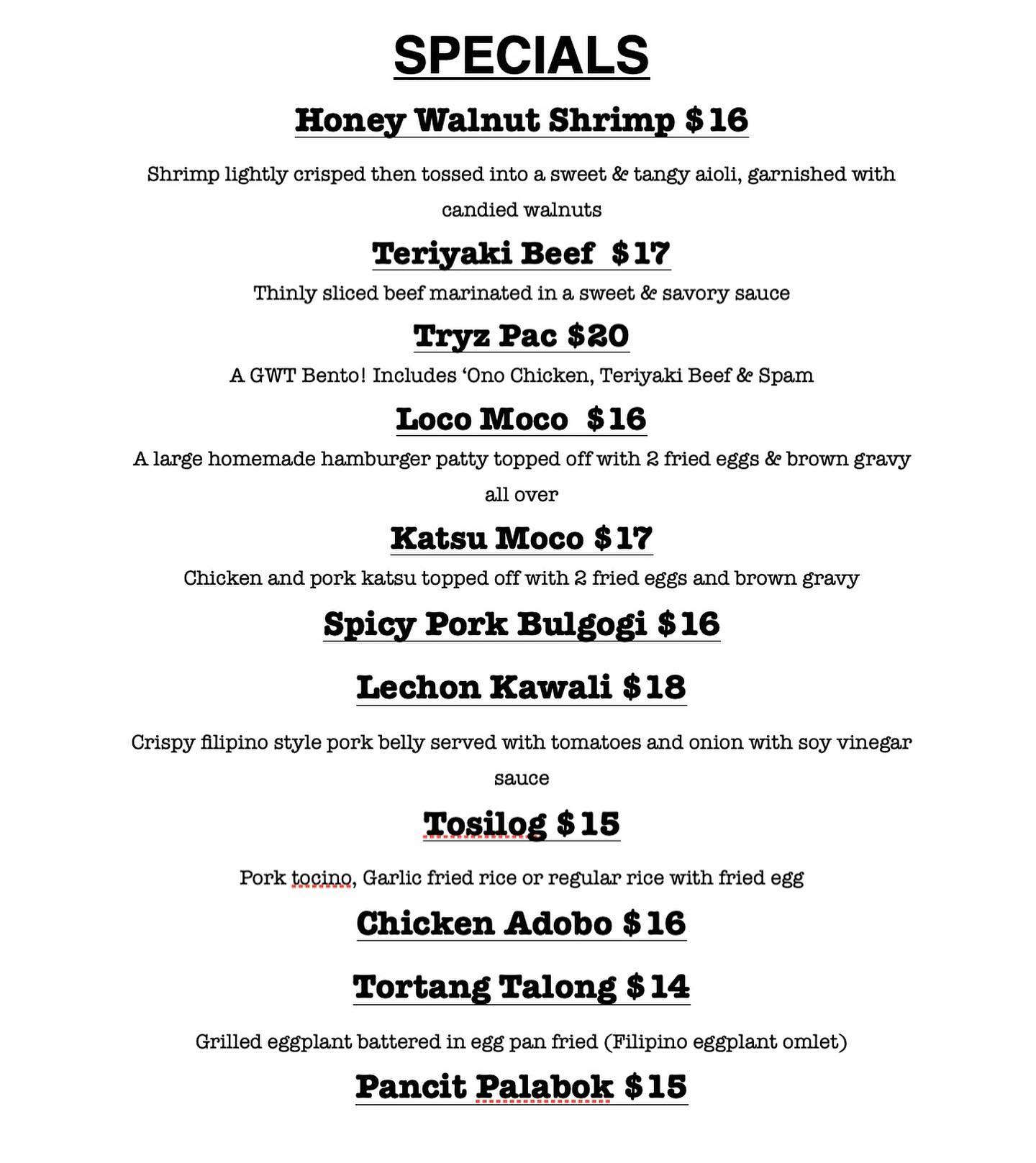 Grindwittryz - Here is our menu for Wednesday October 5th...
