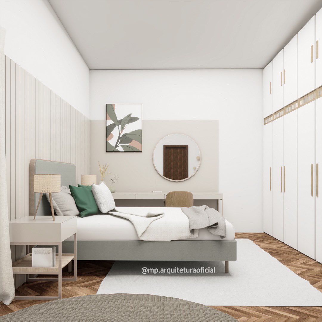 MP Arquitetura - | Residência VA | Suíte do Casal, onde a...