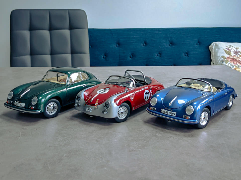 Vintage Schuco micro racer 1047 Porsche 356 toy car
